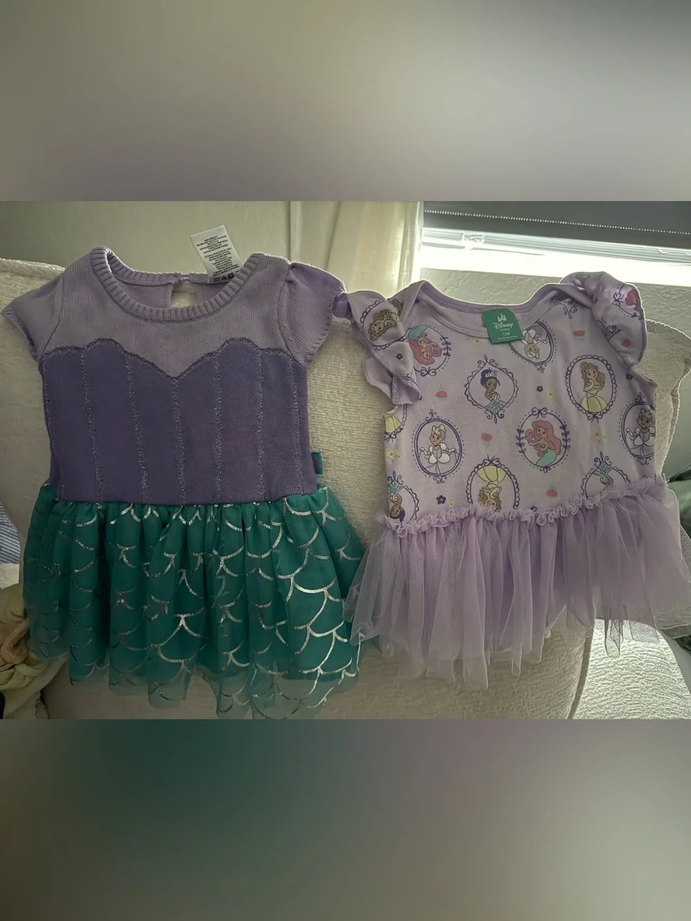 Disney Purple and Teal Mermaid & Princess Tutu Dresses